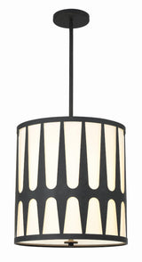 Crystorama Royston 4 Light Black Pendant