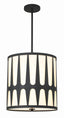 Crystorama Royston 4 Light Black Pendant