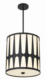 Crystorama Royston 4 Light Black Pendant