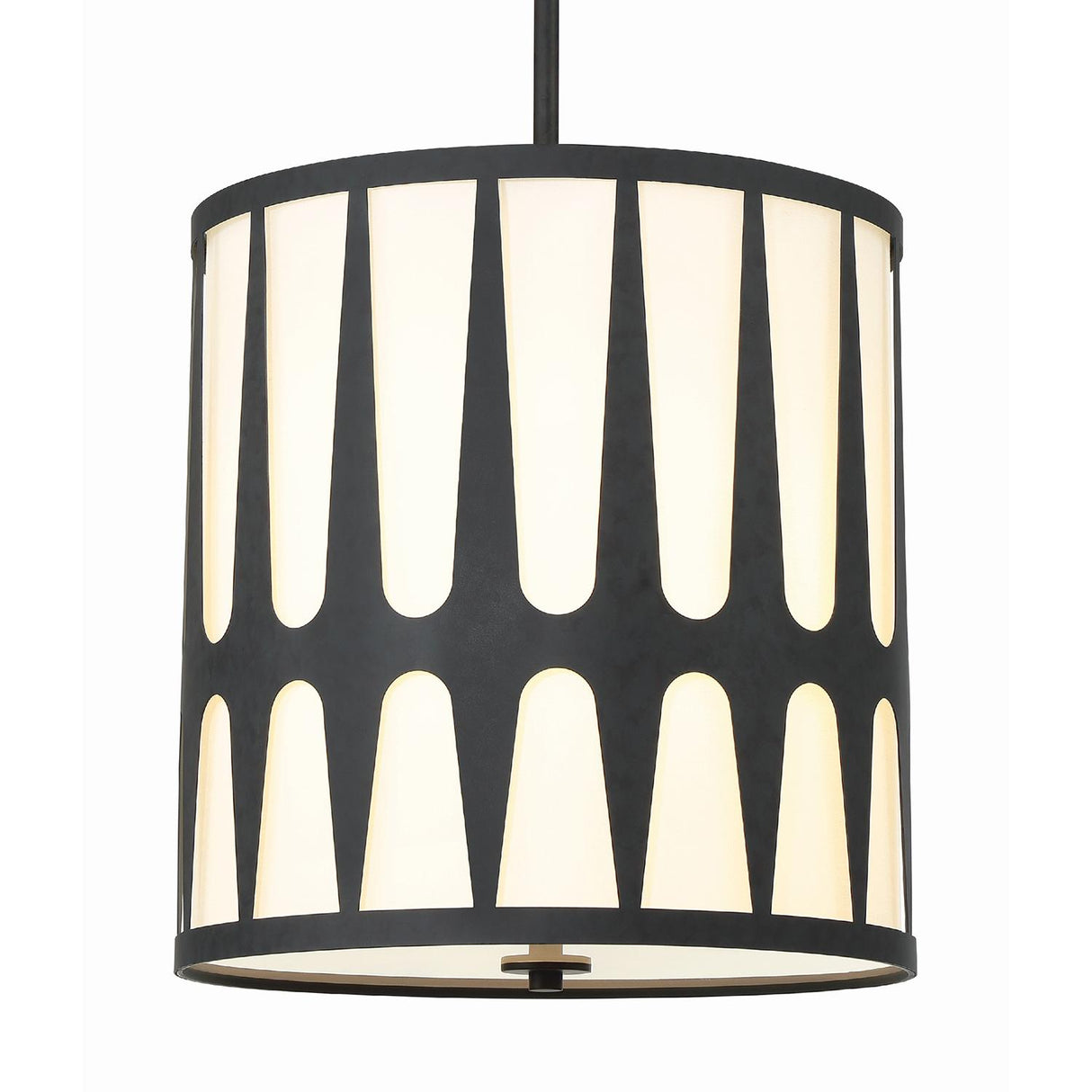 Crystorama Royston 4 Light Black Pendant