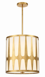 Crystorama Royston 4 Light Antique Gold Pendant
