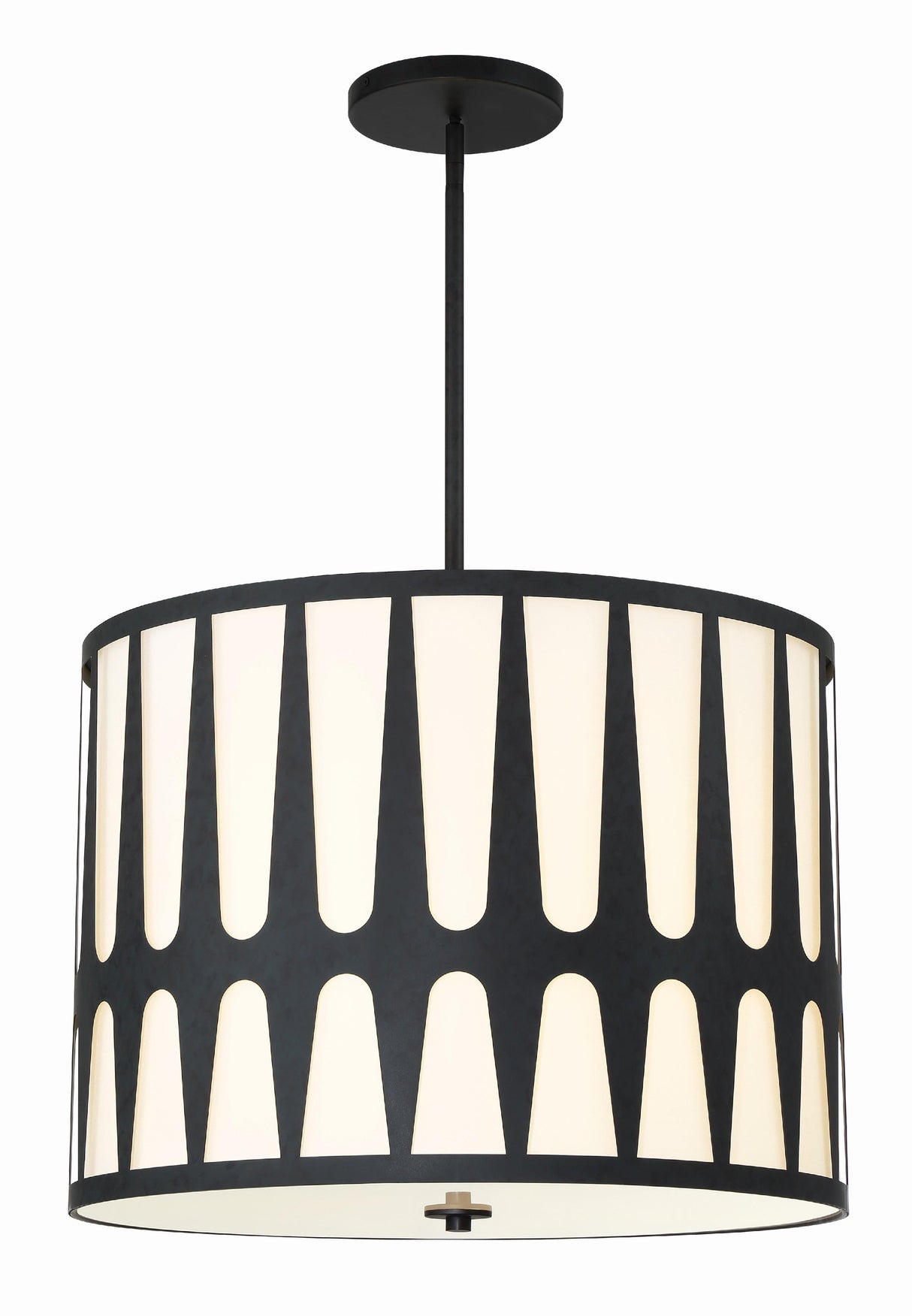 Crystorama Royston 5 Light Black Pendant