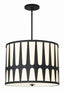 Crystorama Royston 5 Light Black Pendant