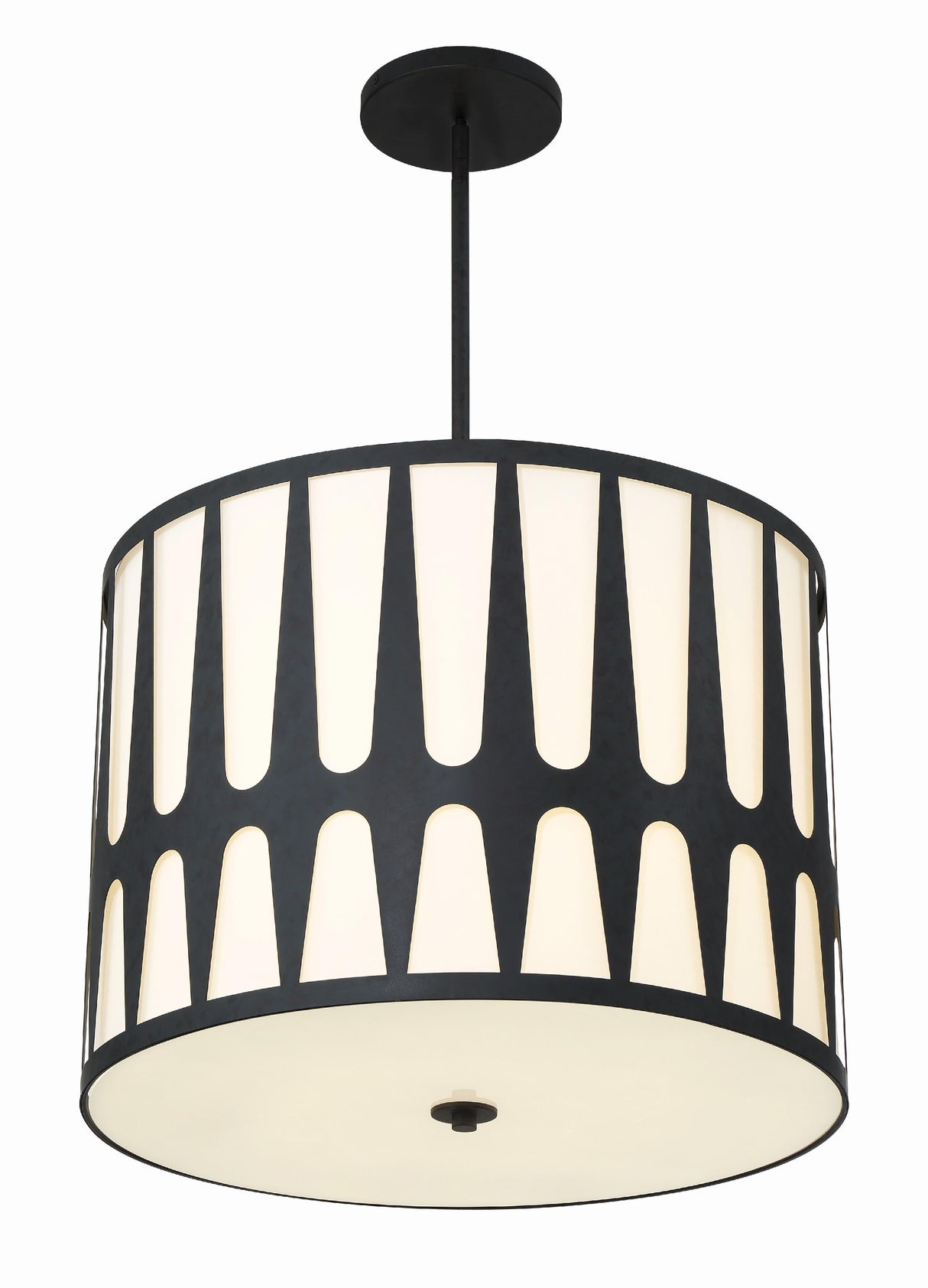 Crystorama Royston 5 Light Black Pendant