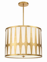Crystorama Royston 5 Light Antique Gold Pendant