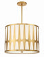 Crystorama Royston 5 Light Antique Gold Pendant