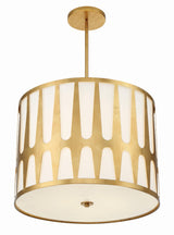 Crystorama Royston 5 Light Antique Gold Pendant