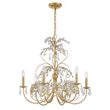 Crystorama Sadie 6 Light Antique Gold Chandelier