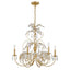 Crystorama Sadie 6 Light Antique Gold Chandelier
