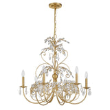 Crystorama Sadie 6 Light Antique Gold Chandelier