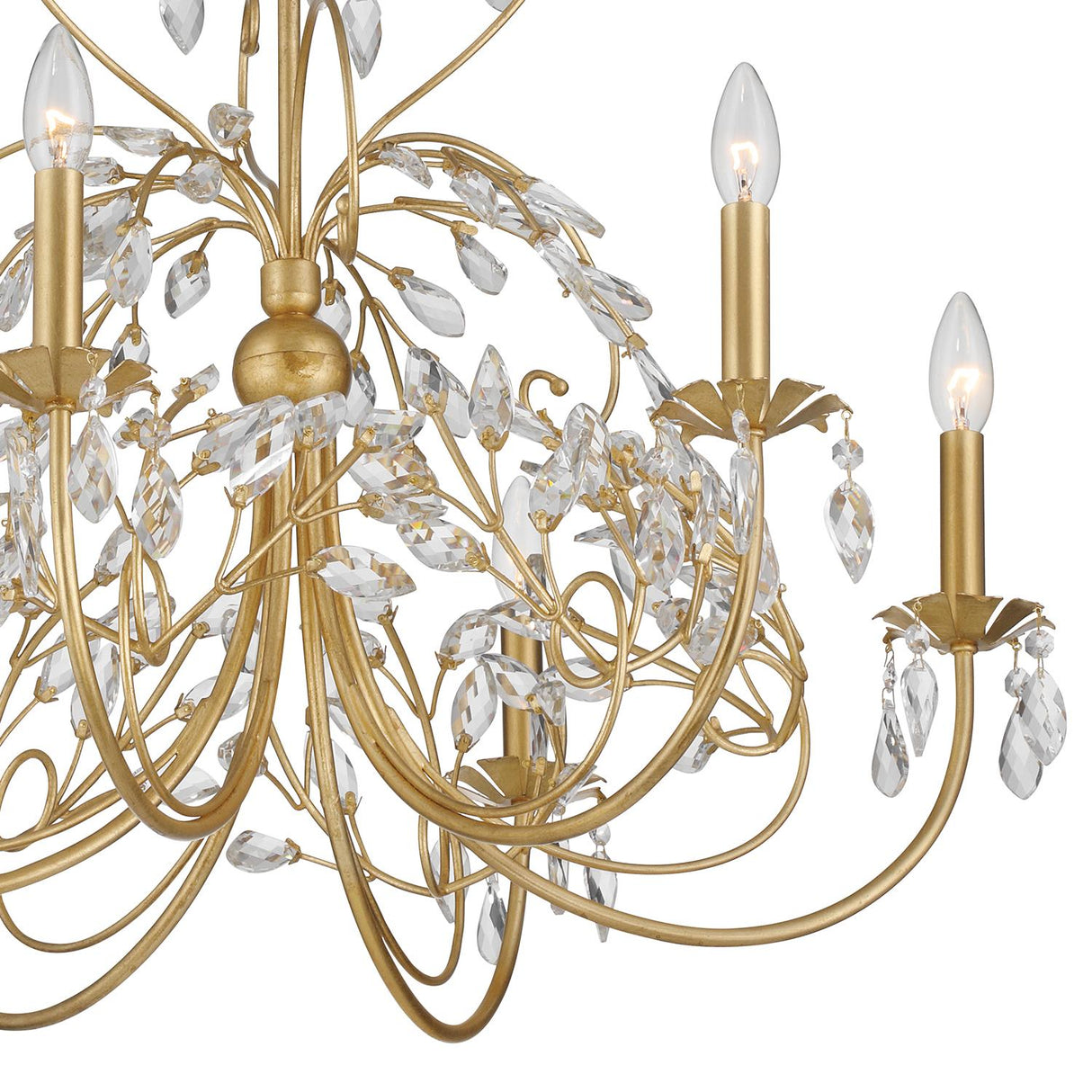 Crystorama Sadie 6 Light Antique Gold Chandelier