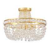Crystorama Seville 3 Light Aged Brass Semi Flush Mount