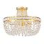 Crystorama Seville 3 Light Aged Brass Semi Flush Mount