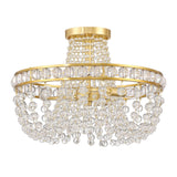 Crystorama Seville 3 Light Aged Brass Semi Flush Mount