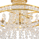 Crystorama Seville 3 Light Aged Brass Semi Flush Mount