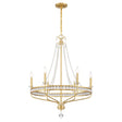 Crystorama Seville 6 Light Aged Brass Chandelier