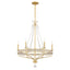 Crystorama Seville 6 Light Aged Brass Chandelier