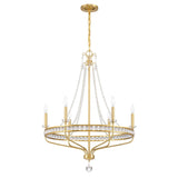Crystorama Seville 6 Light Aged Brass Chandelier