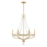 Crystorama Seville 6 Light Aged Brass Chandelier