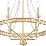 Crystorama Seville 6 Light Aged Brass Chandelier