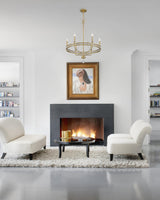 Crystorama Seville 6 Light Aged Brass Chandelier