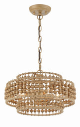 Crystorama Silas 4 Light Burnished Silver Mini Chandelier