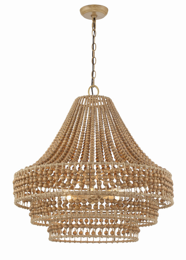 Crystorama Silas 6 Light Burnished Silver Chandelier