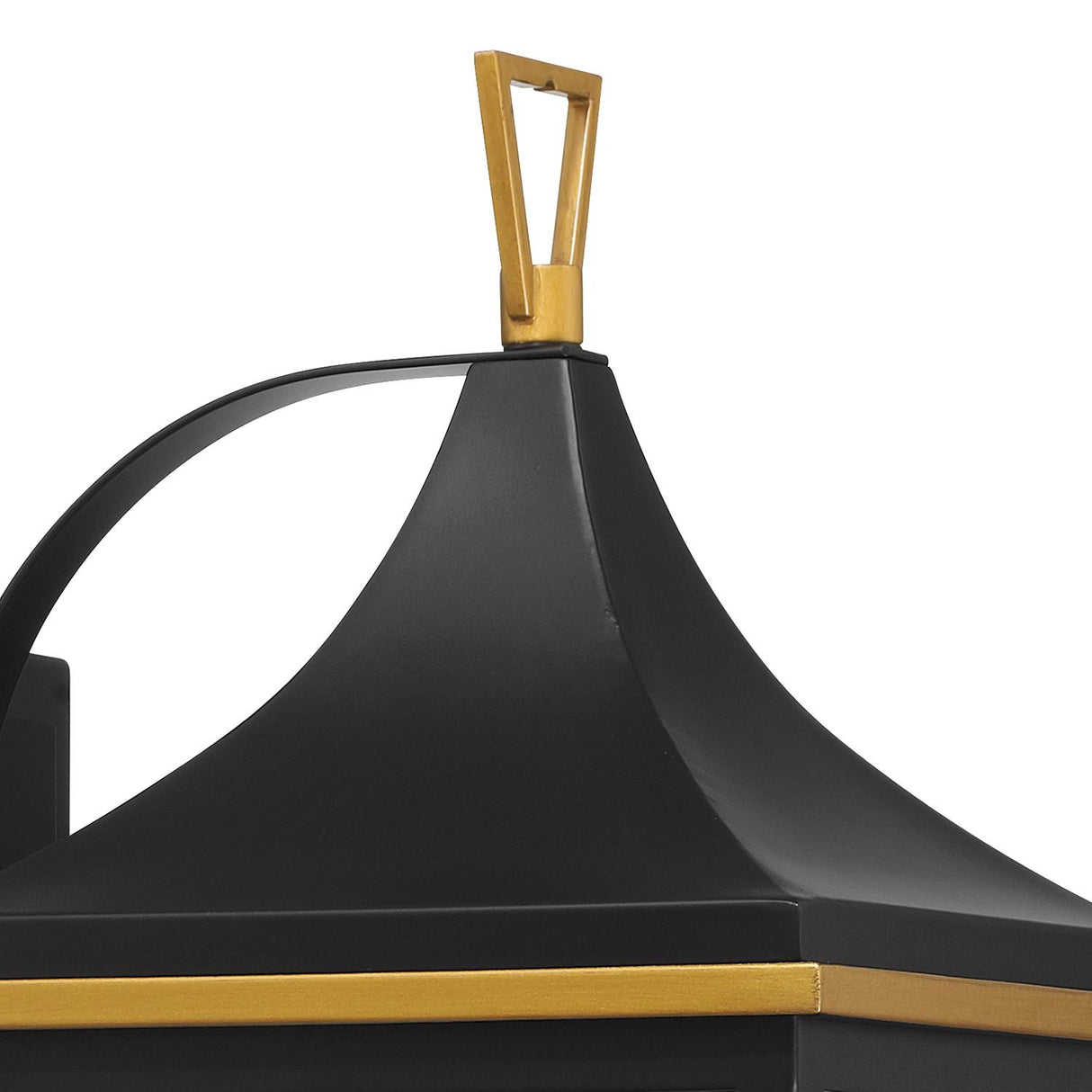 Crystorama Simpson 3 Light Matte Black + Textured Gold Outdoor Sconce