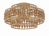 Crystorama Silas 4 Light Burnished Silver Semi Flush Mount