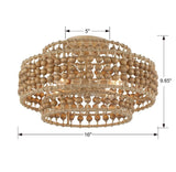 Crystorama Silas 4 Light Burnished Silver Semi Flush Mount