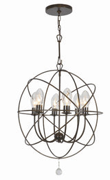 Crystorama Solaris 6 Light English Bronze Sphere Outdoor Chandelier