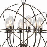 Crystorama Solaris 6 Light English Bronze Sphere Outdoor Chandelier