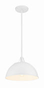 Crystorama Soto 1 Light White Mini Pendant