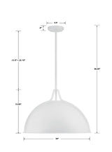Crystorama Soto 1 Light White Pendant