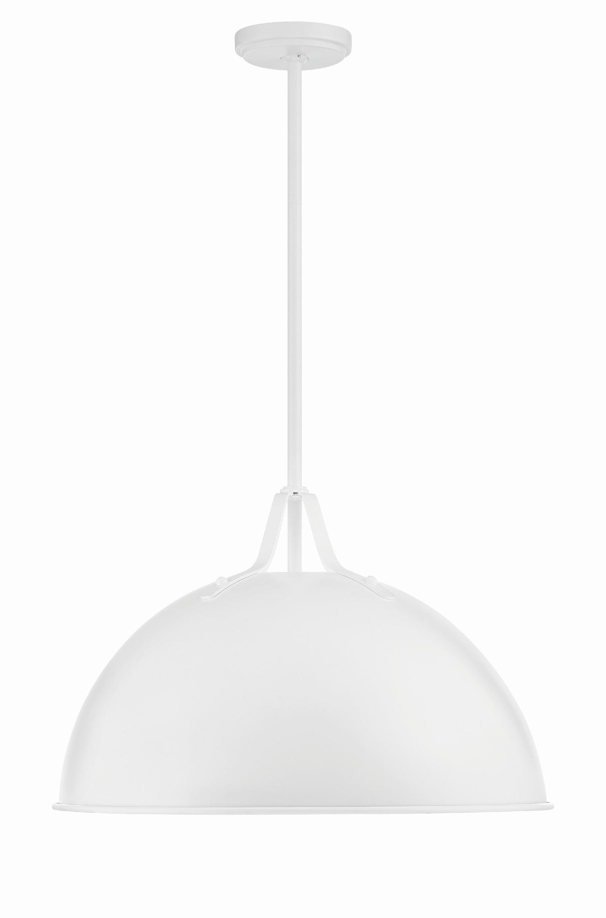 Crystorama Soto 1 Light White Pendant