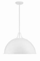 Crystorama Soto 1 Light White Pendant