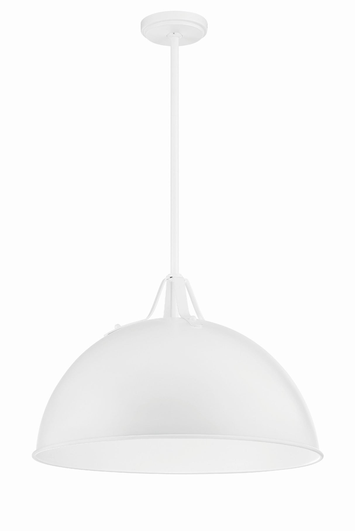 Crystorama Soto 1 Light White Pendant