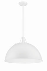 Crystorama Soto 1 Light White Pendant