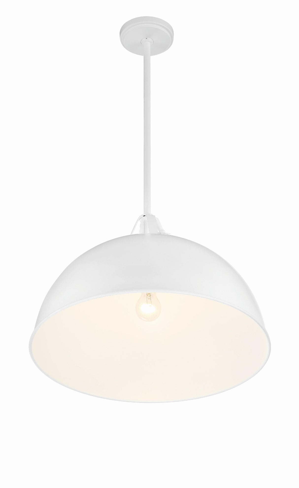 Crystorama Soto 1 Light White Pendant