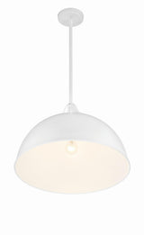 Crystorama Soto 1 Light White Pendant