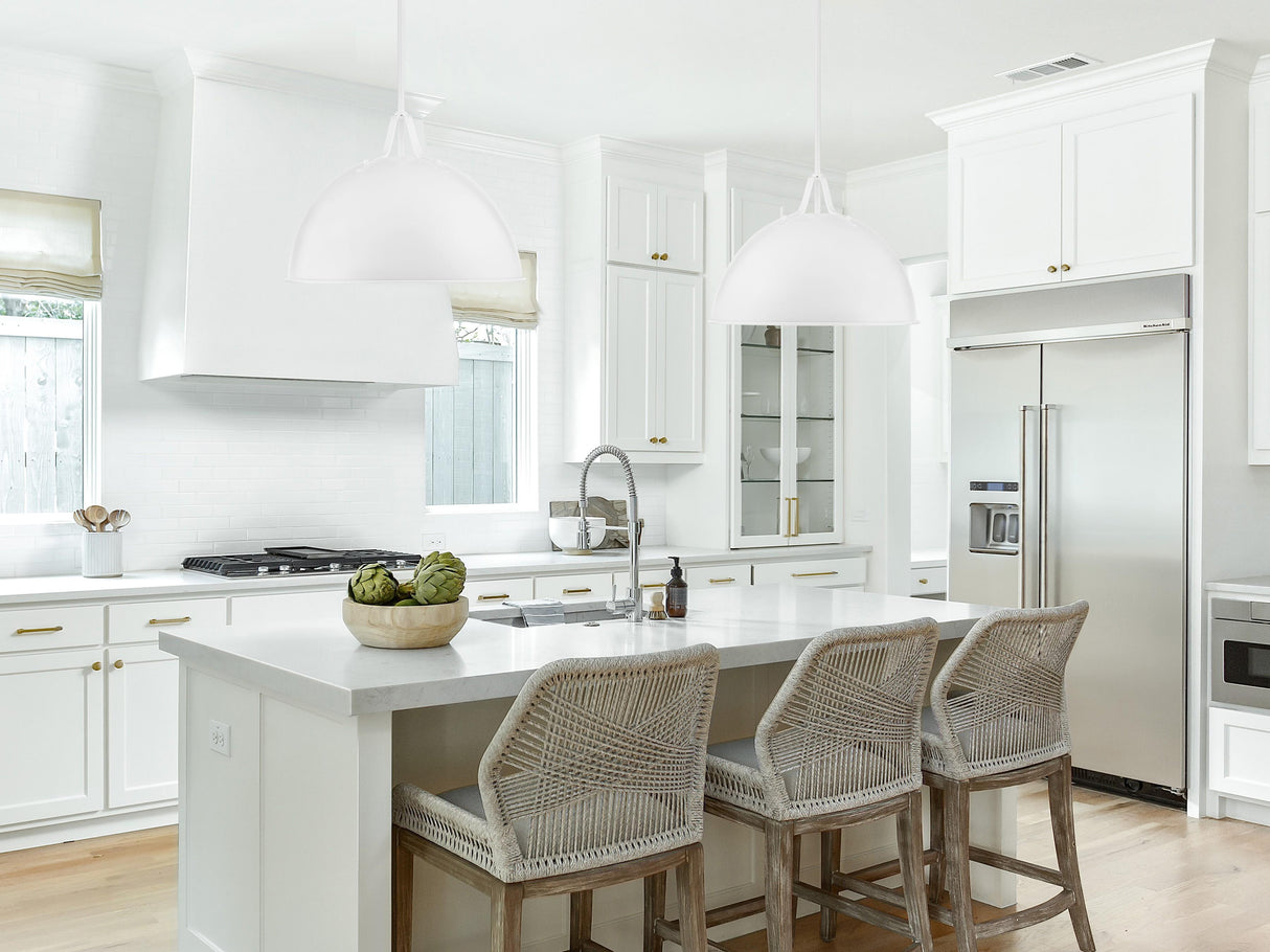 Crystorama Soto 1 Light White Pendant