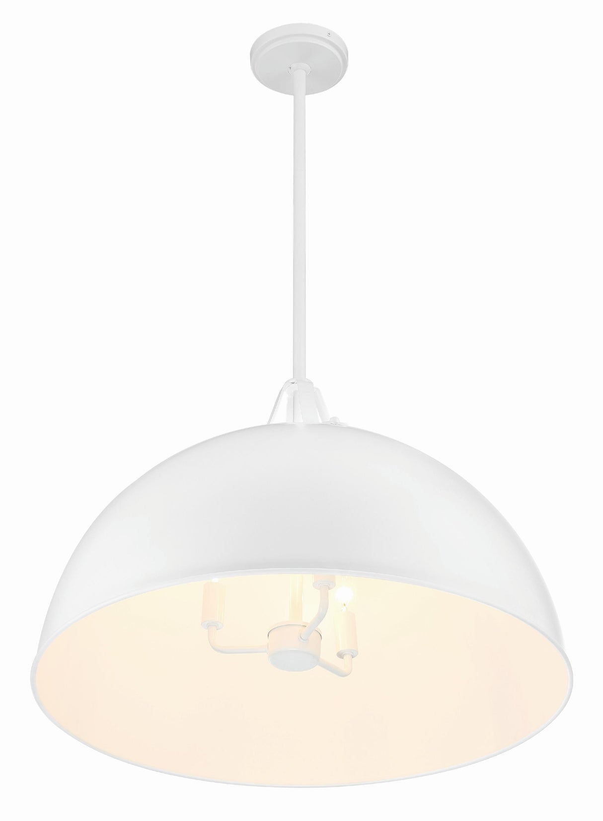Crystorama Soto 3 Light White Pendant