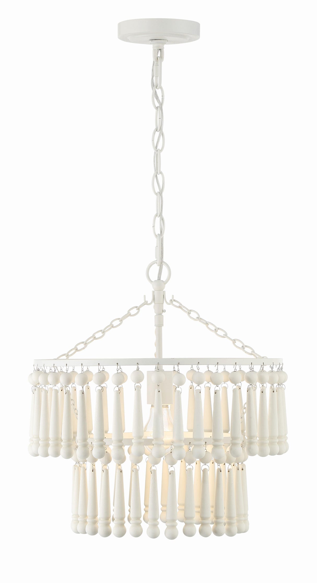 Crystorama Tiana 1 Light Matte White Pendant