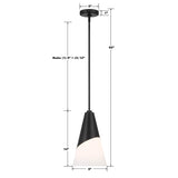 Crystorama Brian Patrick Flynn Tori 1 Light Matte Black Mini Pendant