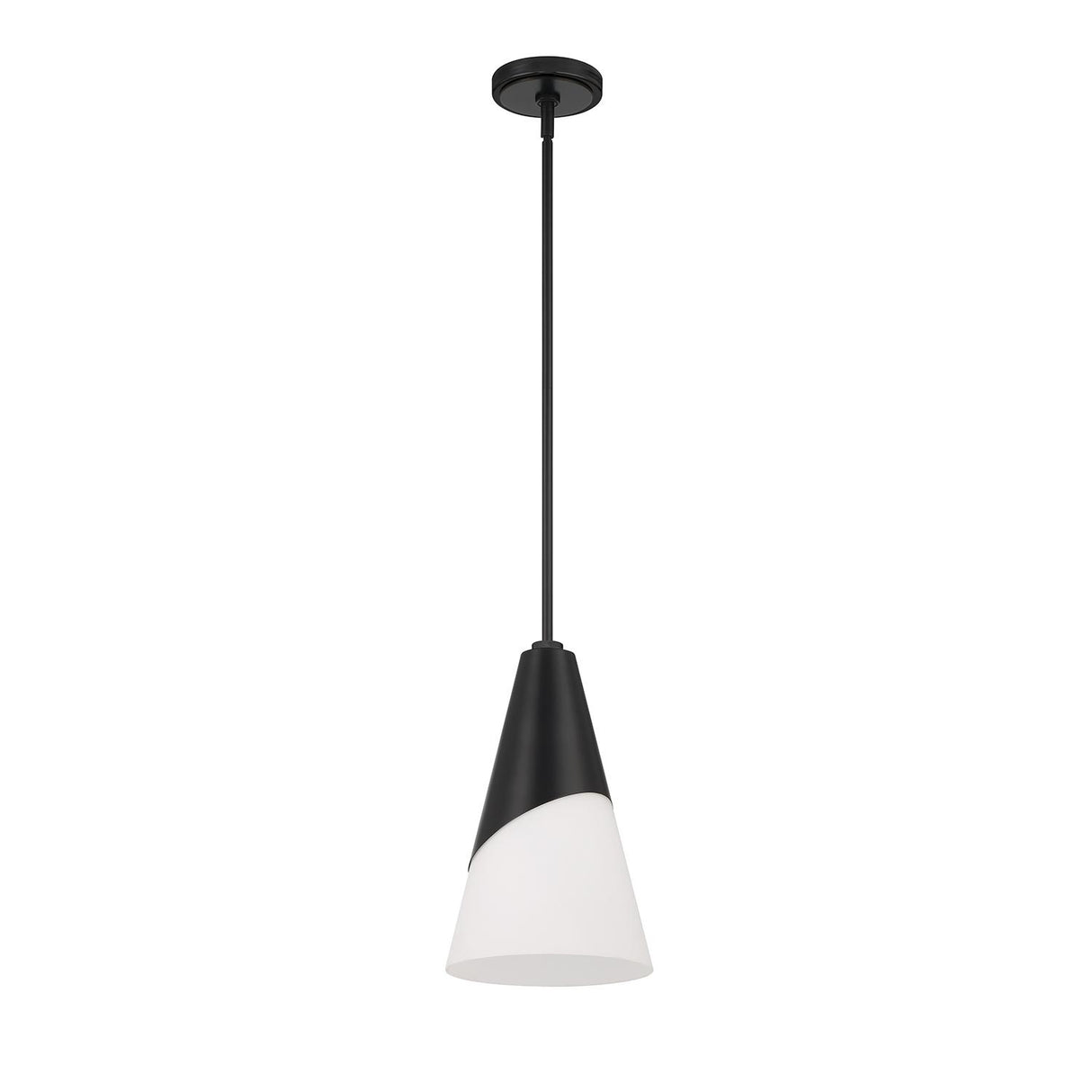 Crystorama Brian Patrick Flynn Tori 1 Light Matte Black Mini Pendant
