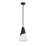 Crystorama Brian Patrick Flynn Tori 1 Light Matte Black Mini Pendant