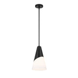 Crystorama Brian Patrick Flynn Tori 1 Light Matte Black Mini Pendant