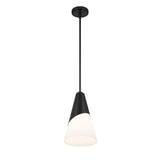 Crystorama Brian Patrick Flynn Tori 1 Light Matte Black Mini Pendant