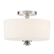 Crystorama Travis 2 Light Polished Nickel Semi Flush Mount