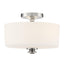 Crystorama Travis 2 Light Polished Nickel Semi Flush Mount